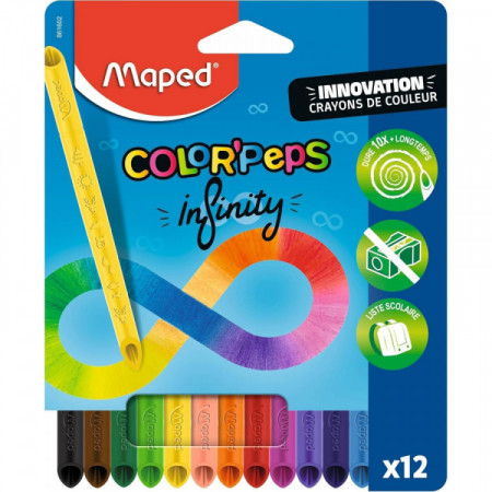 CRAYONS COLORPEPS INFINITY BTE X12