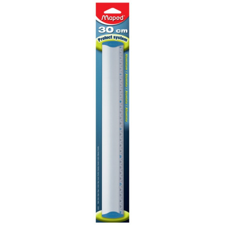 REGLE PLATE ALUMINIUM 30CM BLISTER