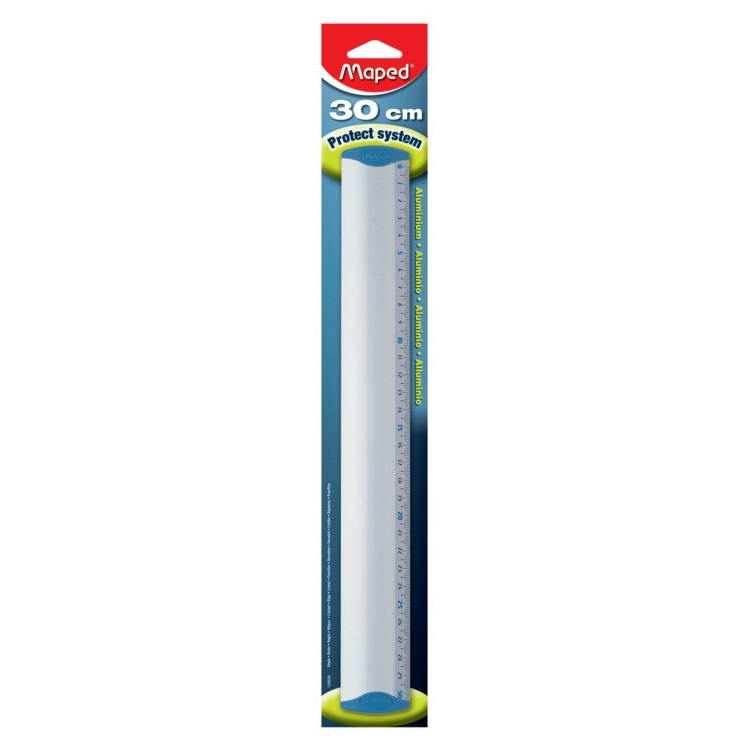REGLE PLATE ALUMINIUM 30CM BLISTER