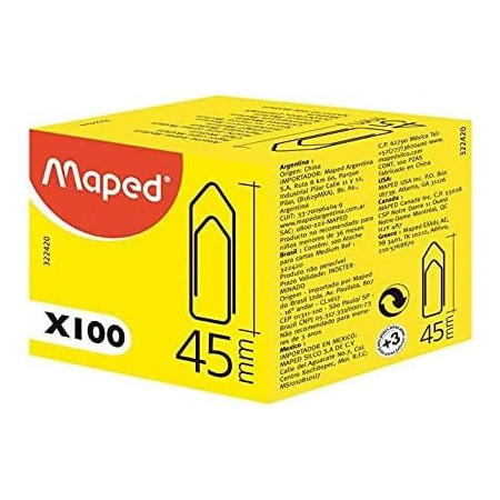 ATTACHE LETTRES MEDIUM 45MM X100 BTE