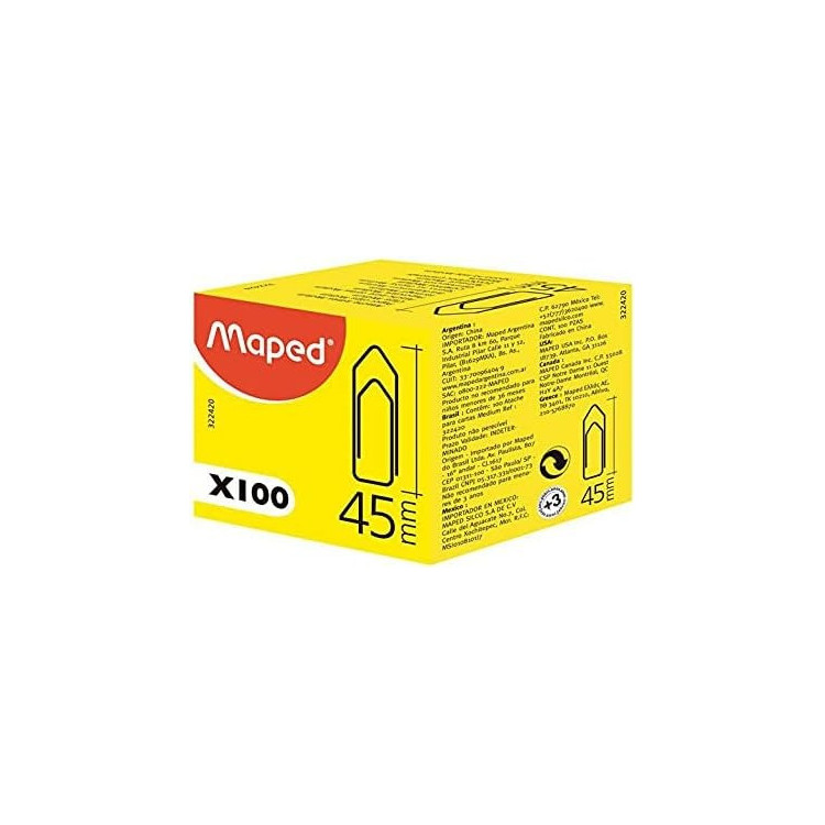 ATTACHE LETTRES MEDIUM 45MM X100 BTE