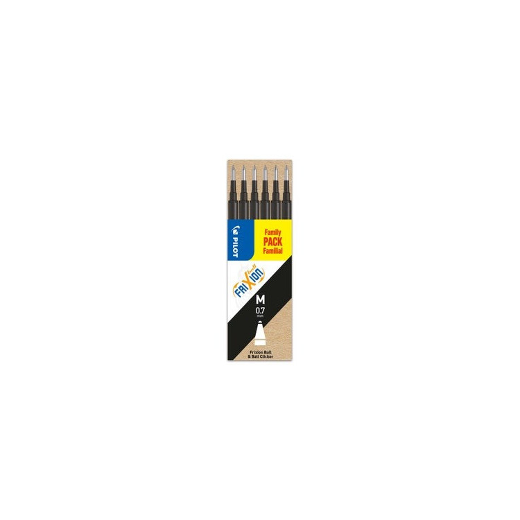 LOT X6 RECHARGES FRIXION NOIR PTE MOYENNE