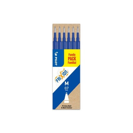 LOT X6 RECHARGES FRIXION BLEU PTE MOYENNE