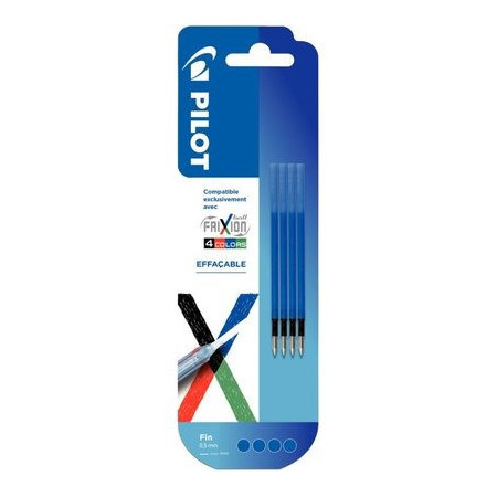 BLISTER 4 RECH. FRIXION BALL 4C BLEU