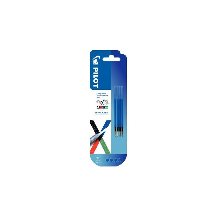 BLISTER 4 RECH. FRIXION BALL 4C BLEU