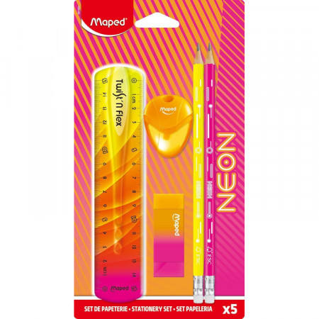 KIT RENTREE SET DE PAPETERIE NEON X5
