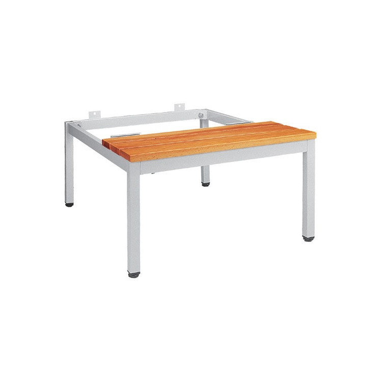 SOCLE BANC POUR VESTIAIRE ASSISE LATTE BOIS
