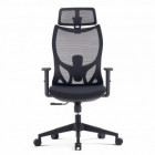 Fauteuil de bureau CANIS – Siège ergonomique synchrone avec appui-tête et soutien lombaire