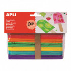 Bâtonnets en bois grands formats couleurs assorties 40 u.