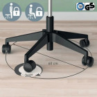 Tabouret ergonomique à roulettes Ergo – Siège triangulaire confortable
