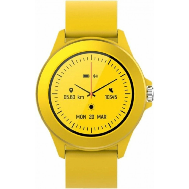 Montre intelligente Forever Colorum CW-300 Jaune – Écran IPS 1,22’’ – Étanchéité IP68 –