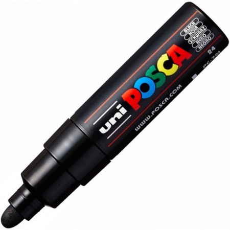 Marqueur Posca PC7M Noir - Pointe large conique 4,5-5,5 mm