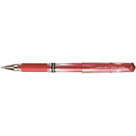 Stylo roller à encre gel SIGNO Broad UM-153 - Rouge métallique