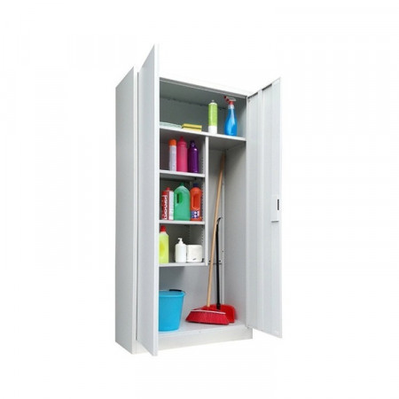 Armoire métal porte-balais – Rangement pratique pour matériel de nettoyage