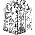 Maison de Jeu Licorne – Cabane en Carton Recyclable à Colorier