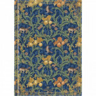 CARNET A5 BAROQUE BLEU FLEURS