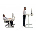 BUREAU ELECT HAUTEUR REGLAB 120CM BLANC