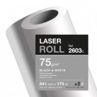 Papier traceur Laser 841mmx175m 75g
