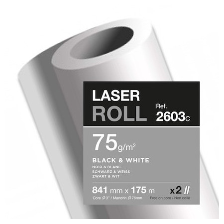 Papier traceur Laser 841mmx175m 75g