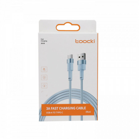 CABLE 1 M USB-A VERS USB-C 3A BLEU