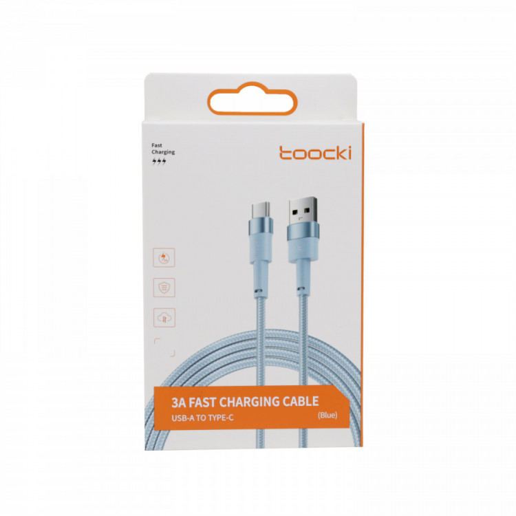 CABLE 1 M USB-A VERS USB-C 3A BLEU