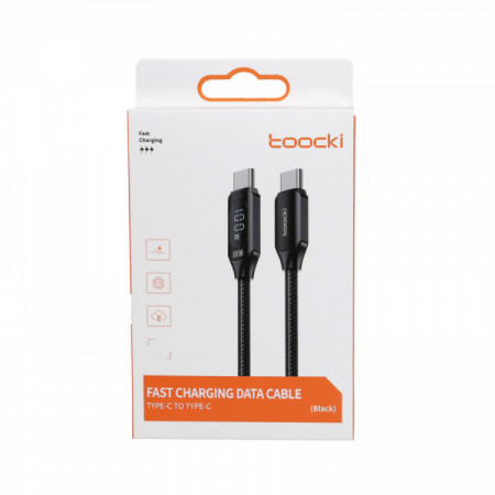 CABLE 1 M USB-C VERS USB-C PD 100 W NOIR