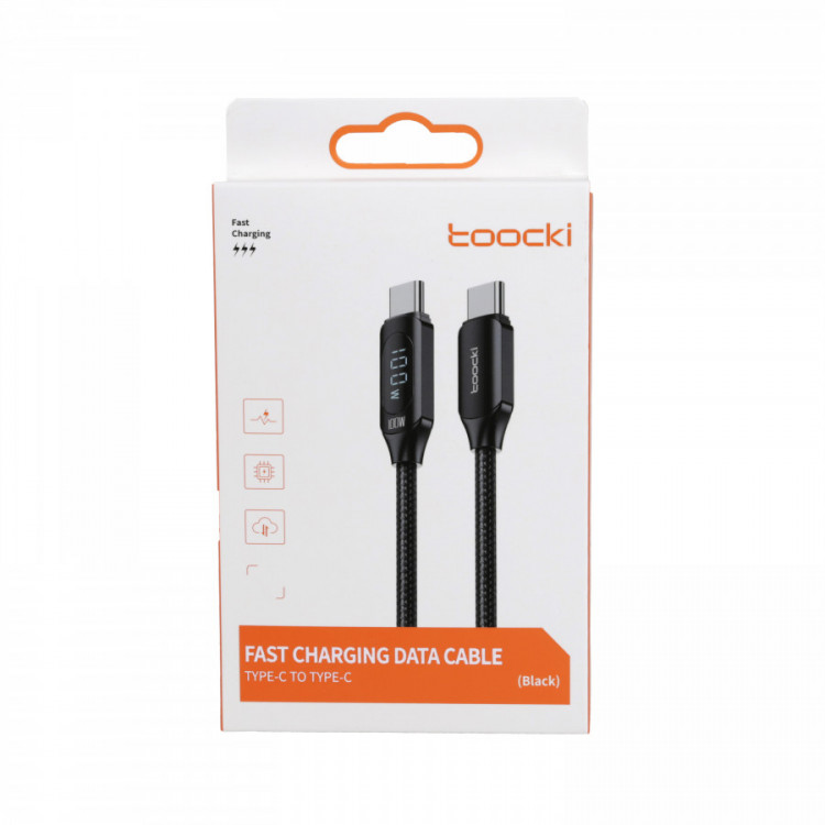 CABLE 1 M USB-C VERS USB-C PD 100 W NOIR