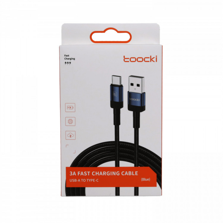 CABLE 2 M USB-A VERS USB-C 3A BLEU