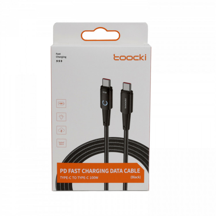 CABLE 1 M USB-C VERS USB-C PD100W NOIR