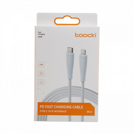 CABLE 1 M USB-C VERS LIGHTNING PD 20W BLEU