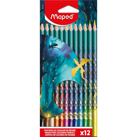 CRAYONS COULEUR DRAGON X12