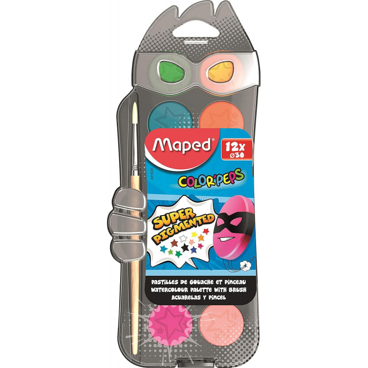 PASTILLE PEINTURE A EAU COLORPEPS 30MM X12
