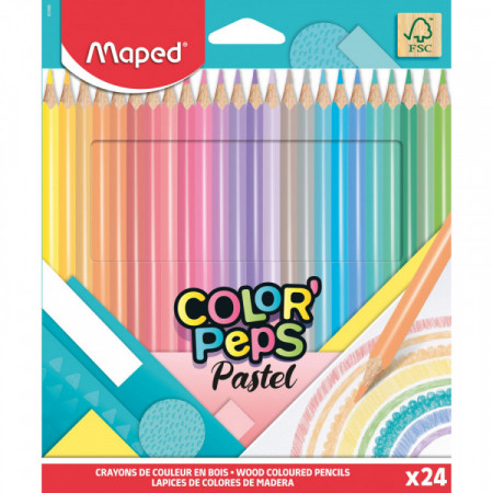 CRAYONS PASTEL FSC COLOR'PEPS X24