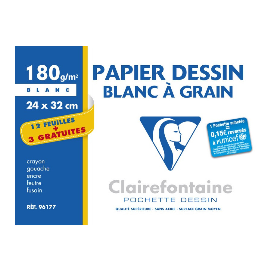 Paquet de 100 feuilles de papier couleur 160g format 24x32 cm 10