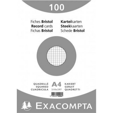 EXACOMPTA Fiches bristol, A4, uni, vert