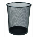 CORBEILLE A PAPIER BLACK METAL H35XDIAM300mm 18Litres