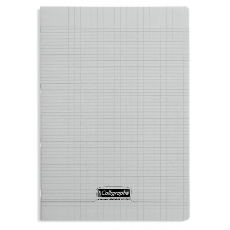 CAHIER POLYPRO 21X29,7 96P SEYES GRIS