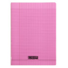 CAHIER POLYPRO, Format A4, Grands Carreaux, 21X29.7 - 96 PAGES SEYES ROSE