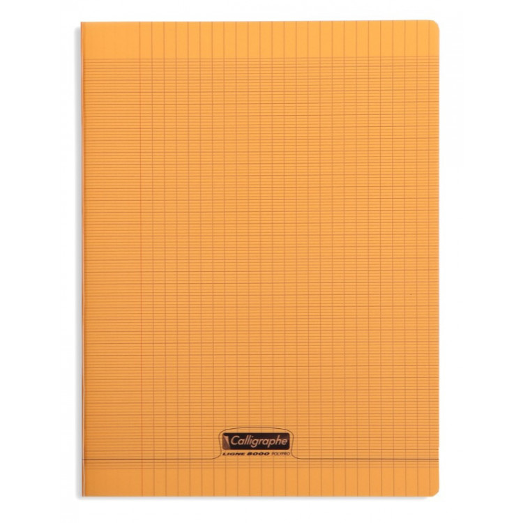 CAHIER POLYPRO, Grand Format, Grands Carreaux, 24X32 - 96 PAGES SEYES ORANGE