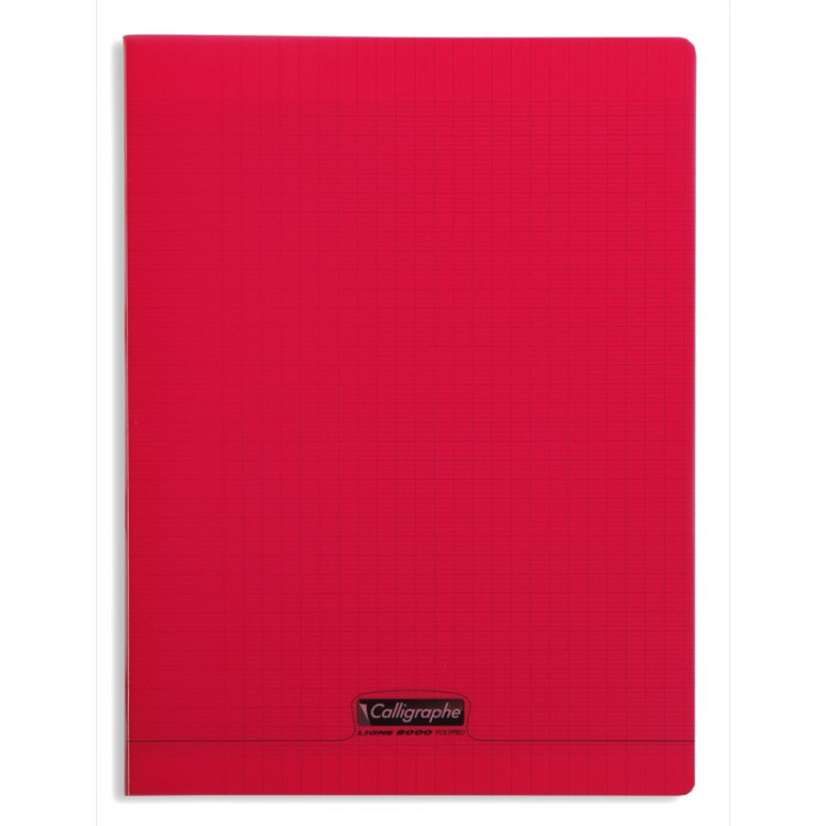 CAHIER POLYPRO, Grand Format, Grands Carreaux, 24X32 - 96 PAGES SEYES ROUGE