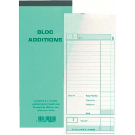 BLOC ADDITION DUPLI 9.1*22.5 CM