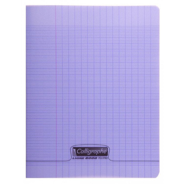 8000 POLYPRO, Cahier piqué violet 24x32cm 48p séyès 90g