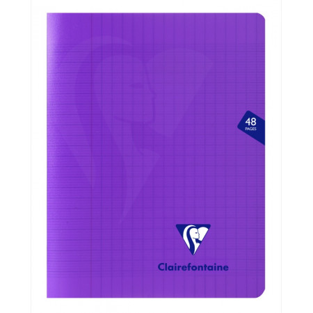 CAHIER POLYPRO, Petit Format, Grands Carreaux, 17X22 48 PAGES SEYES VIOLET