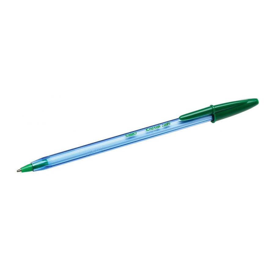 STYLO BILLE - BIC CRISTAL - 1,0mm EPAISSEUR DE TRAIT - VERT - BuroStock  Guyane