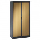 Armoire Métal à Porte Coulissante – Anthracite et Bois